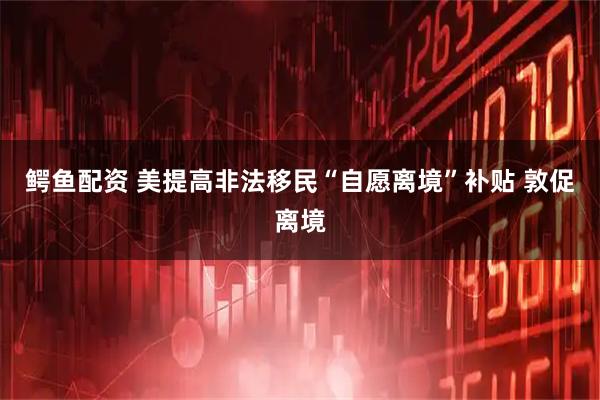 鳄鱼配资 美提高非法移民“自愿离境”补贴 敦促离境